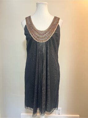 Alexia Admor Black Dress with Beaded Embellishment